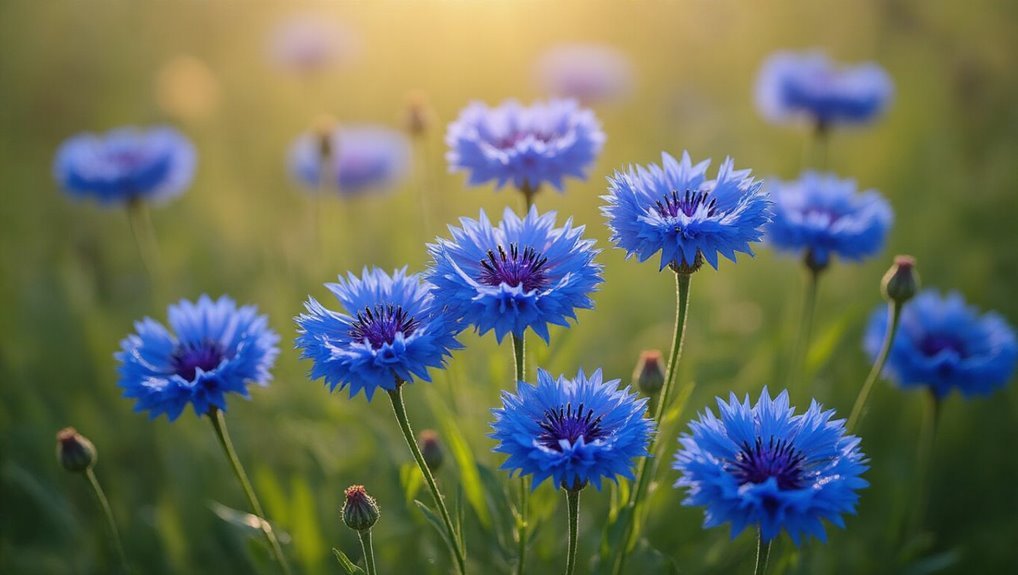 charming blue garden blooms
