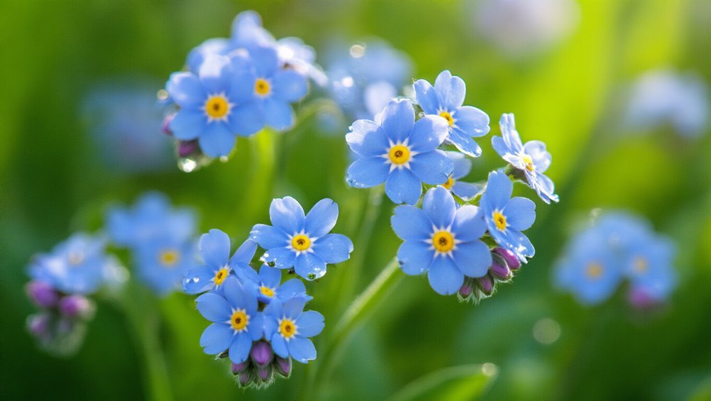 charming blue spring flowers