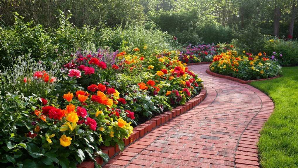 classic brick garden borders