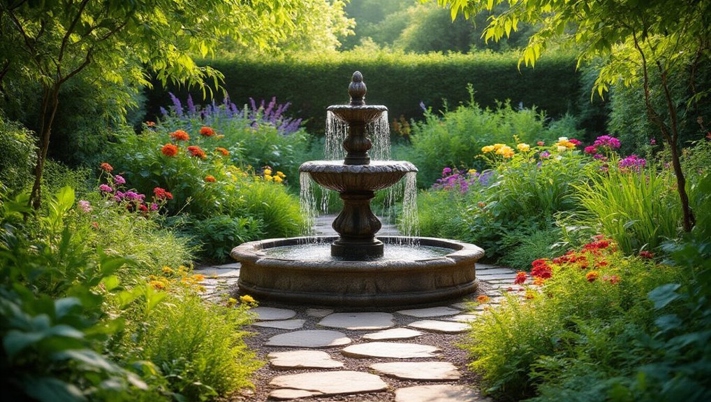cohesive garden focal integration