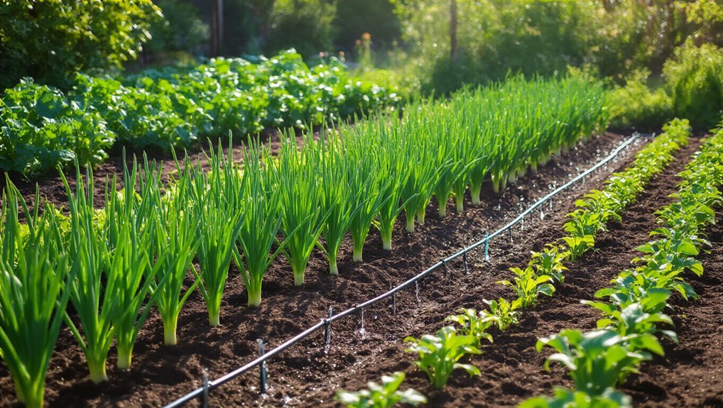 efficient watering for onions