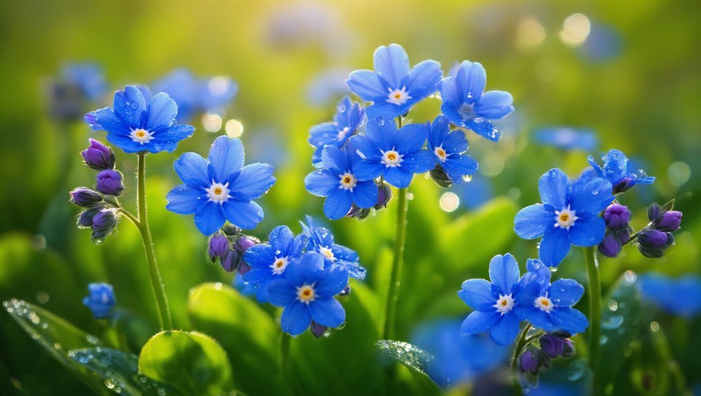 enchanting blue garden flowers