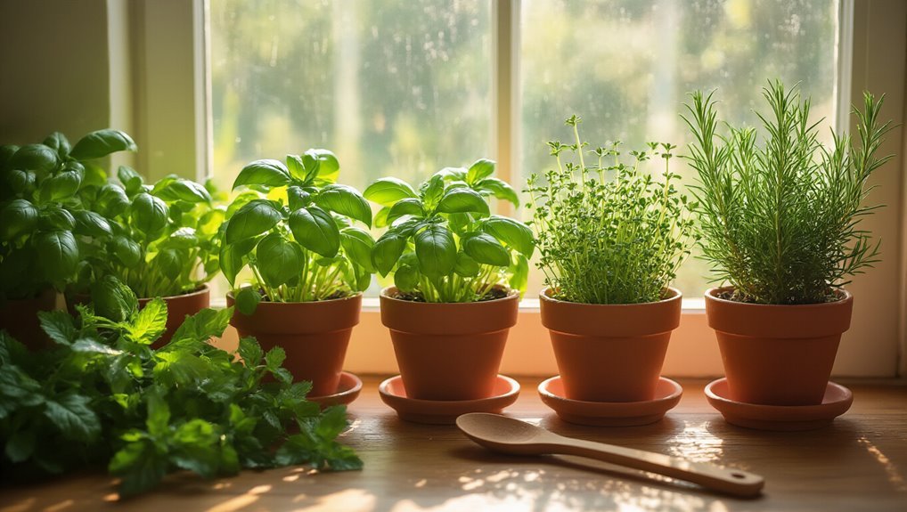 fresh herbs at home
