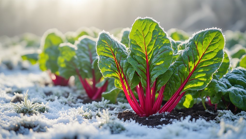 frost sweetens swiss chard