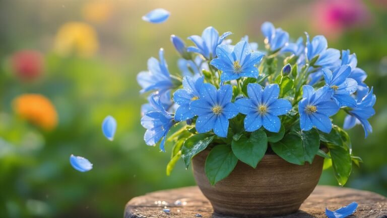 growing blue flowers indoors