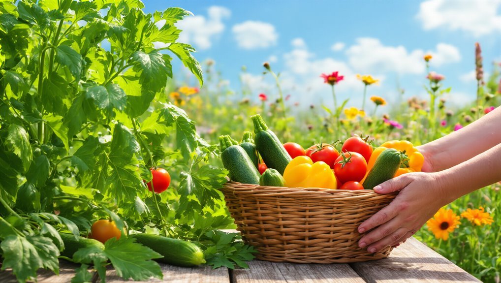 harvest vegetables at peak