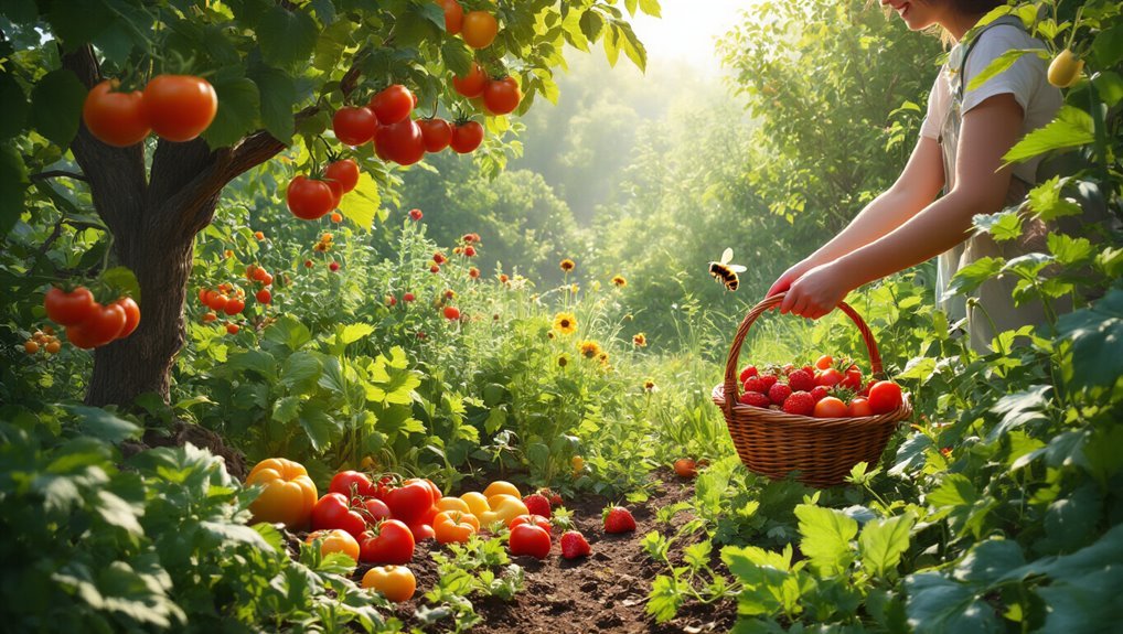harvesting and sharing produce