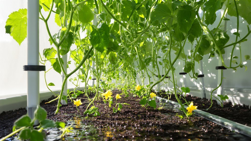 hydroponic cucumbers thrive indoors