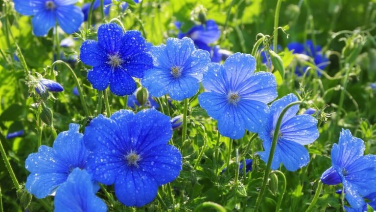 ideal blue garden blooms