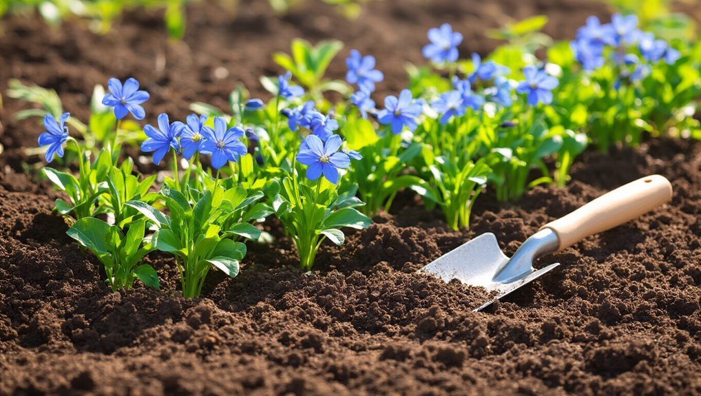 prepare soil for blue flowers