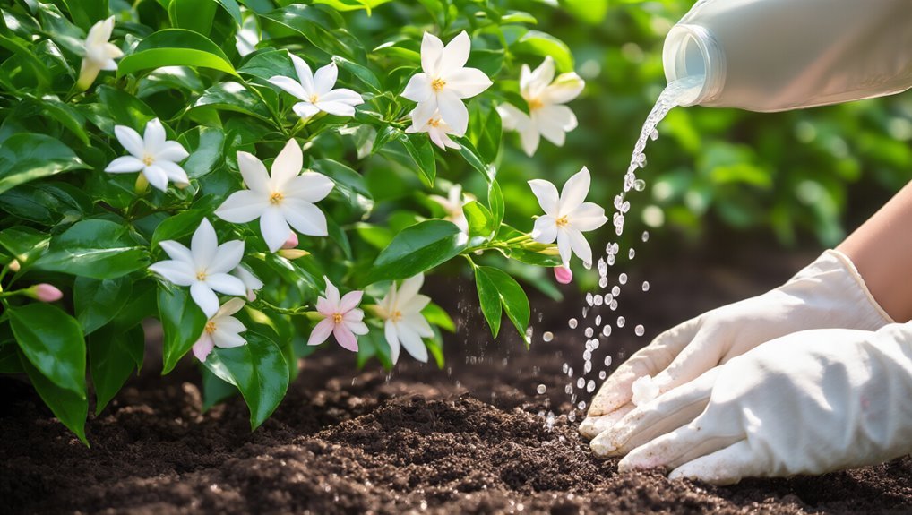 regularly fertilize jasmine plants