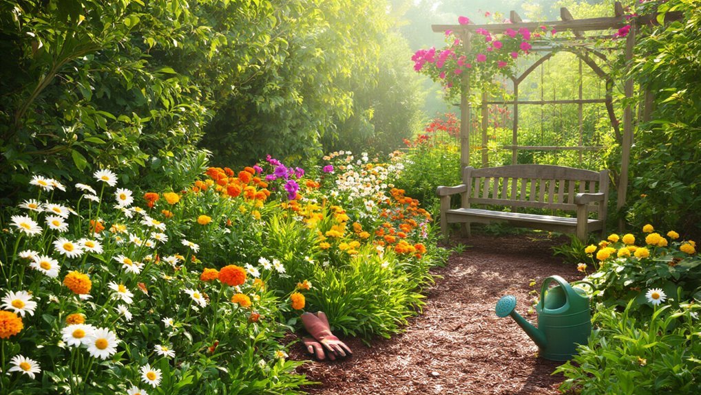 seasonal flower garden maintenance