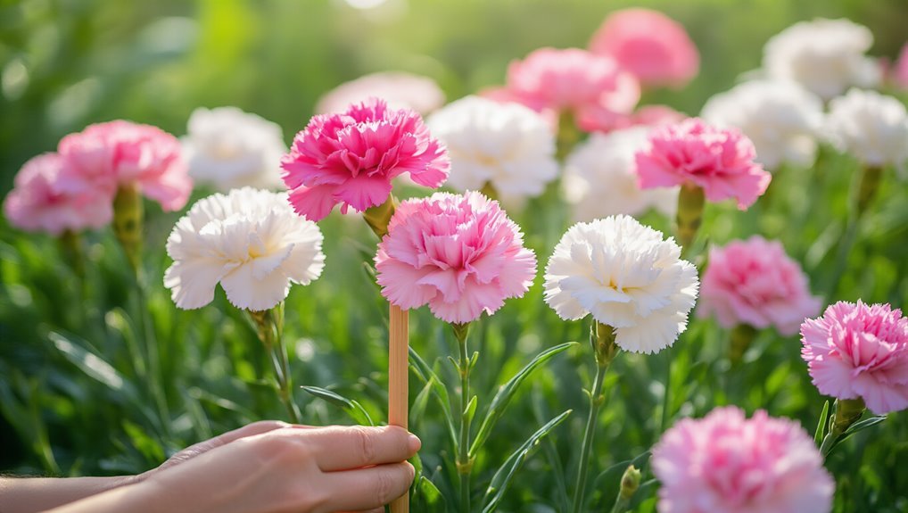 support for carnation plants
