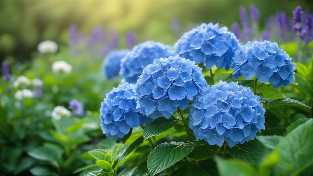 thriving hydrangeas in gardens