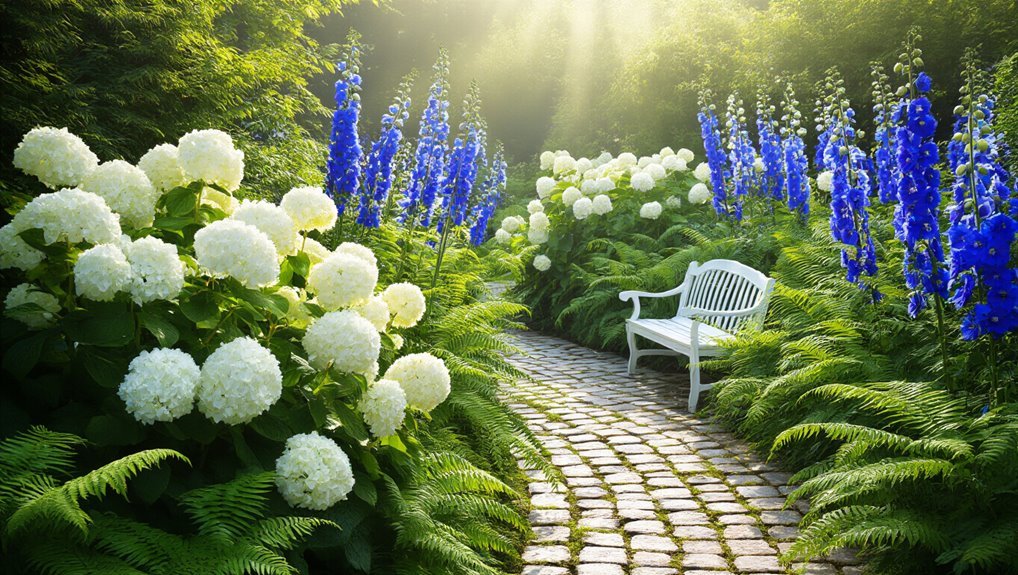 timeless blue and white garden