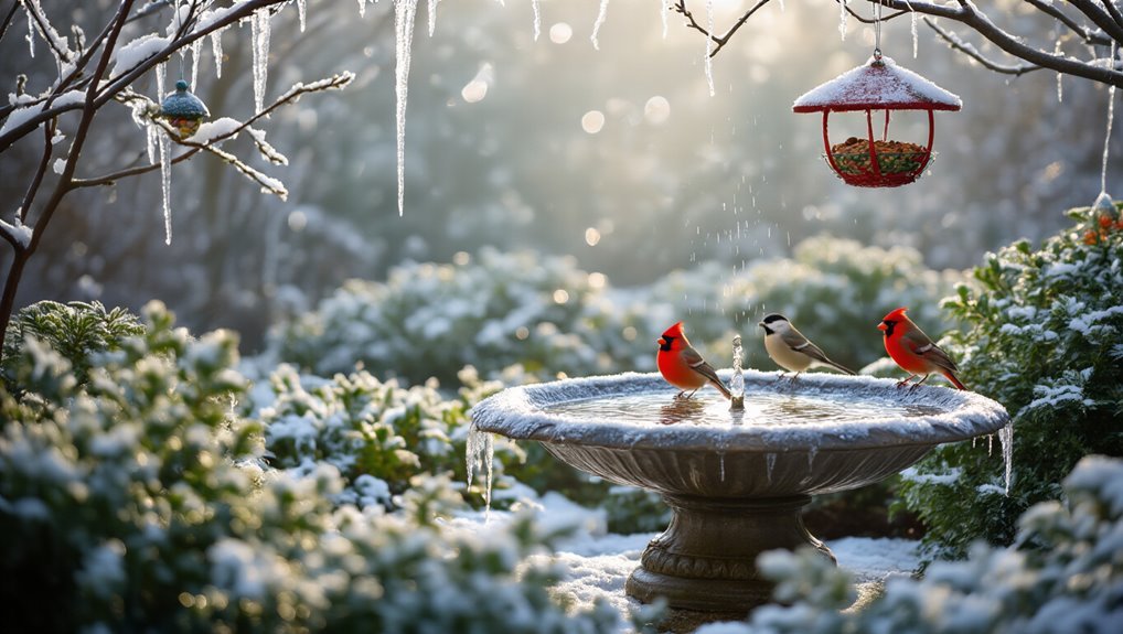 winter bird water sources