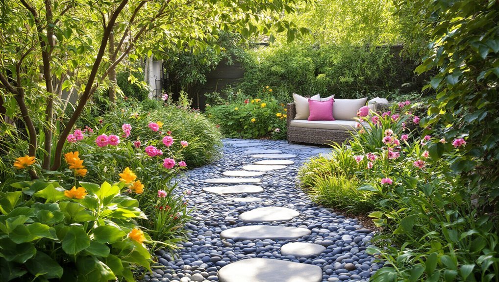 charming pathways enhance gardens