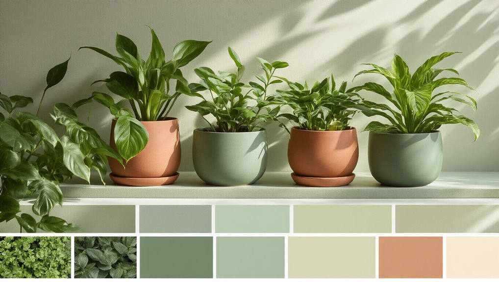 cohesive indoor plant palette