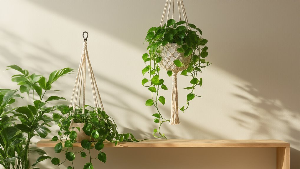 elevate spaces with hanging plants