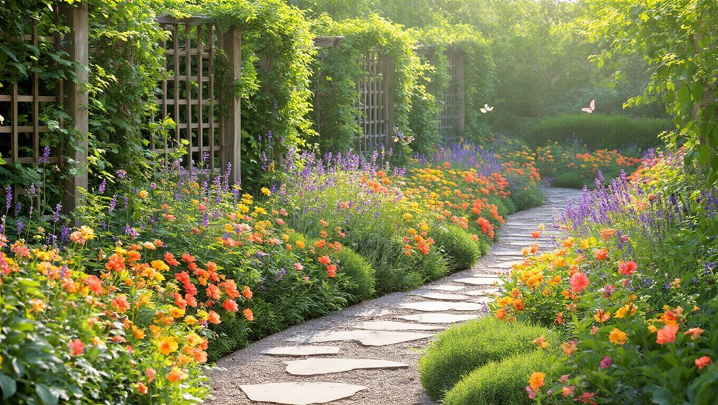 flower bed border design