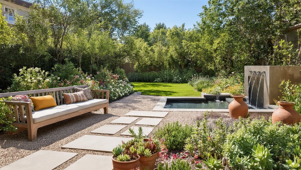 hardscaping enhances garden structure