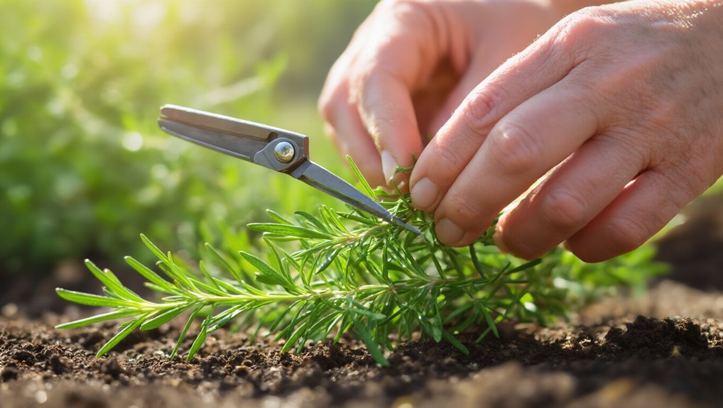 properly cut rosemary stems