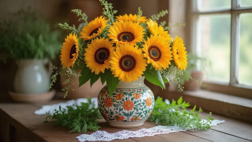 sunflower centerpiece crafting ideas