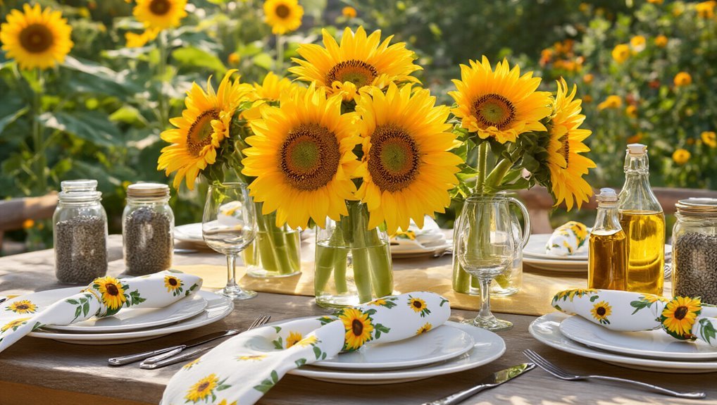 sunflower themed dinner party