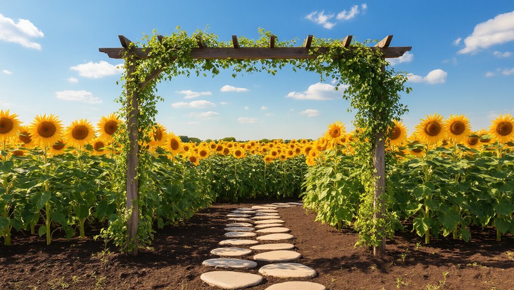 sunflowers create vibrant focal points