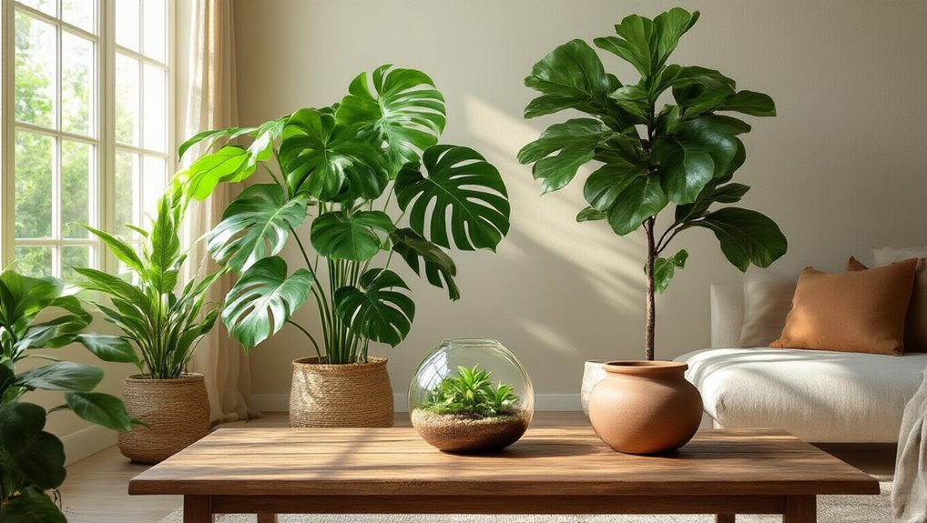 transform space with plants