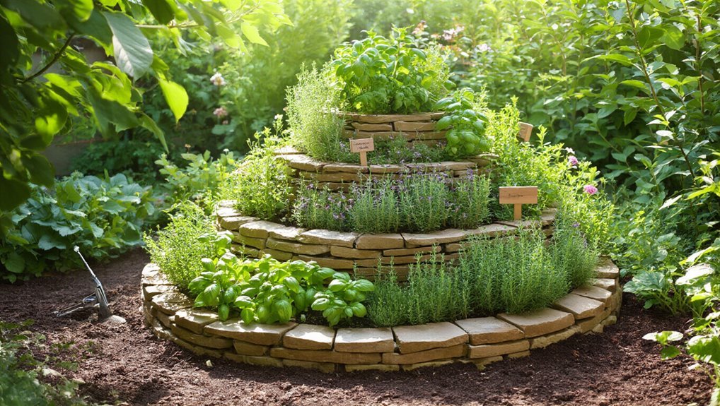 vibrant vertical herb garden