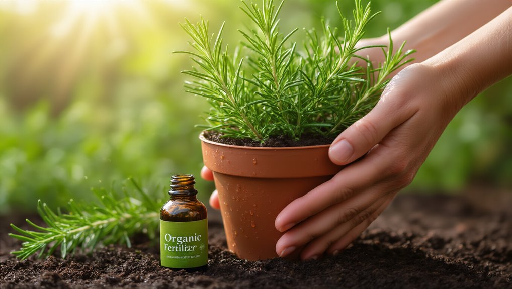 watering and fertilizing rosemary