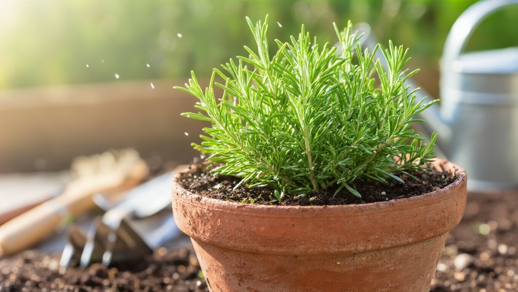 watering and fertilizing rosemary