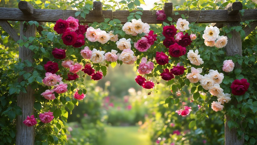 climbing roses enhance vertical beauty