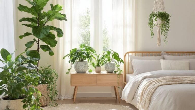 indoor plants bedroom styling