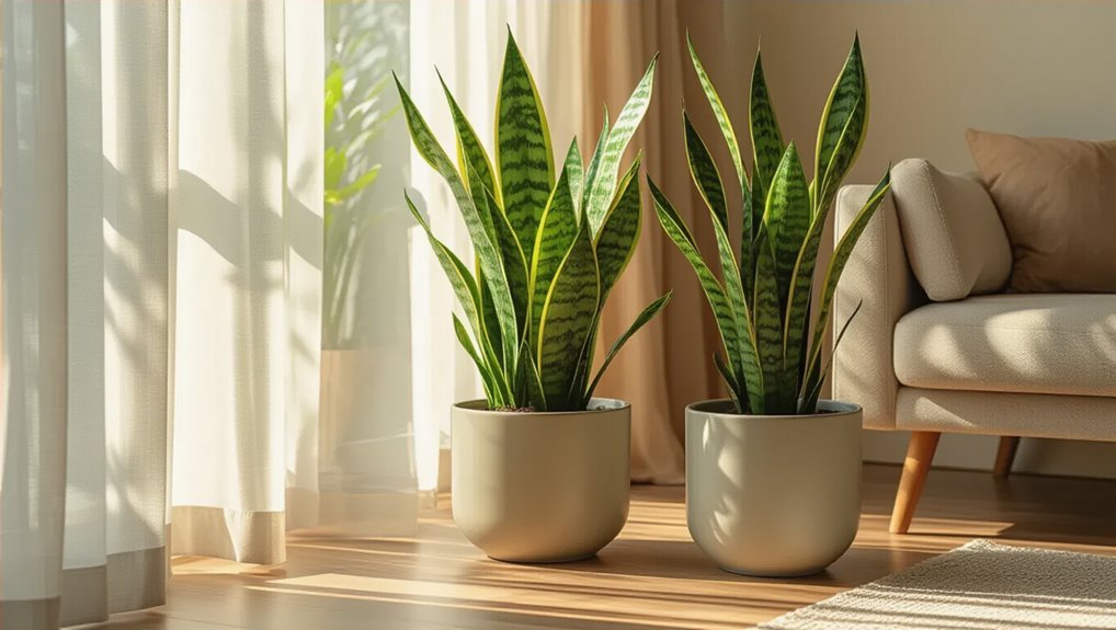 optimal light for snake plants