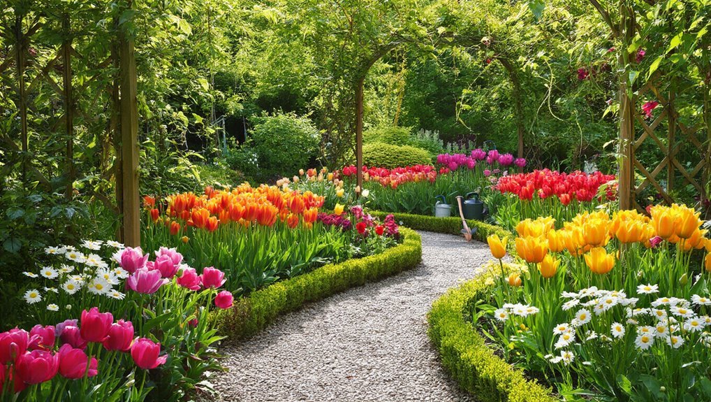 year round flower garden care