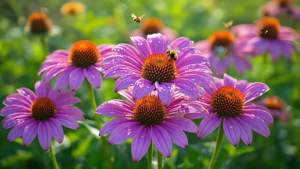 attract pollinators with coneflowers