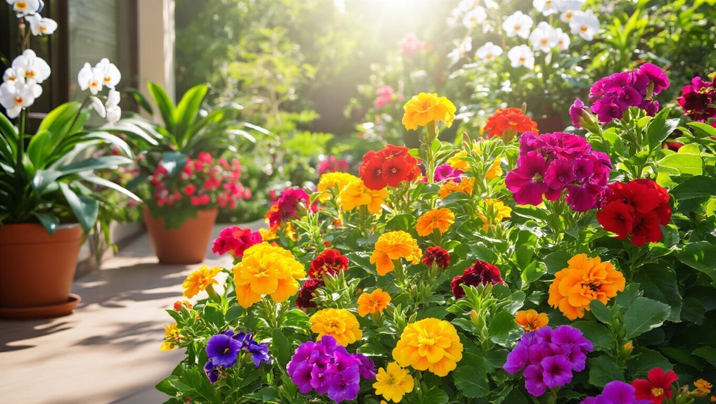 colorful flowering garden plants