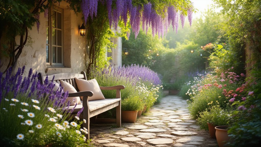 cozy garden seating areas
