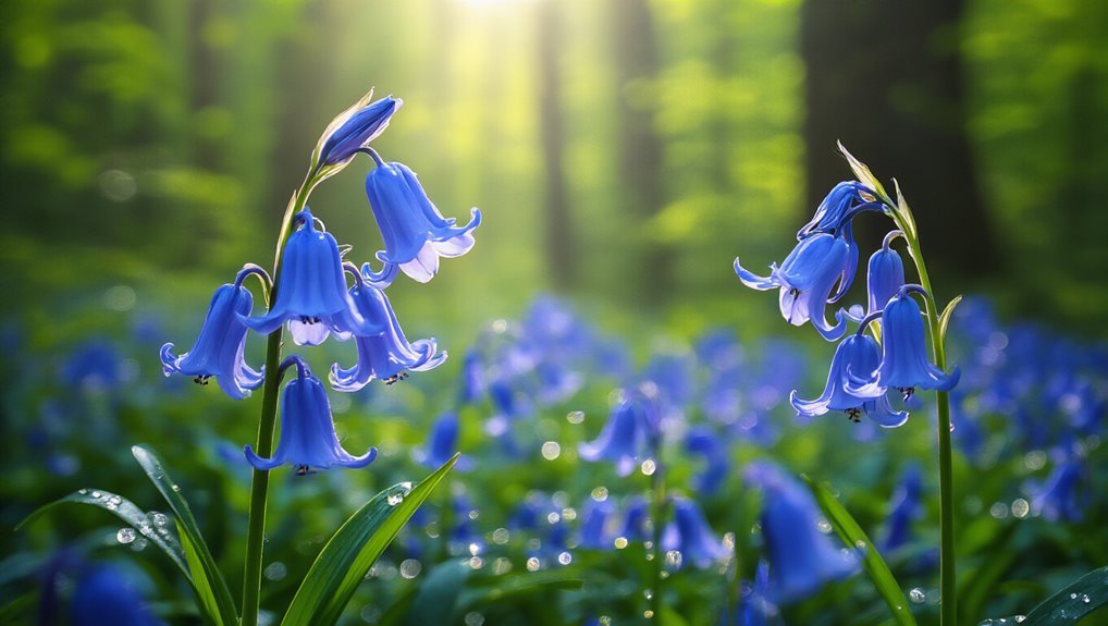 enchanting bluebell woodland blooms