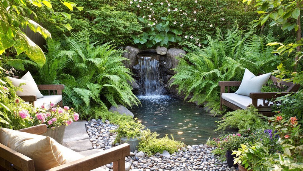 enhance backyard with water feature