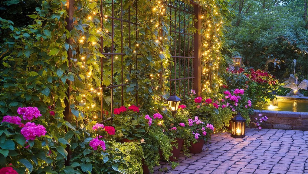 enhancing garden lighting ambiance