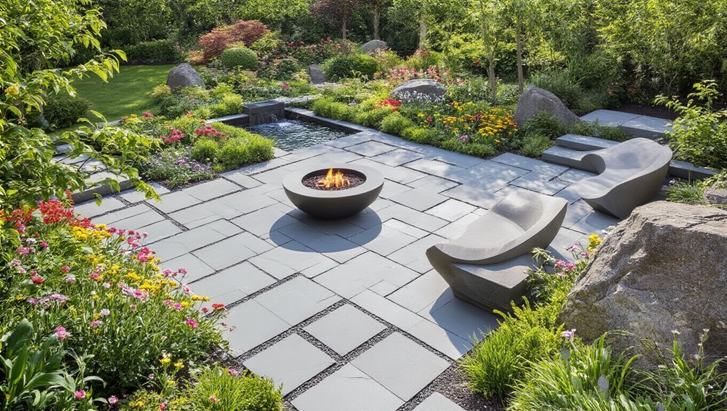 hardscaping enhances garden structure