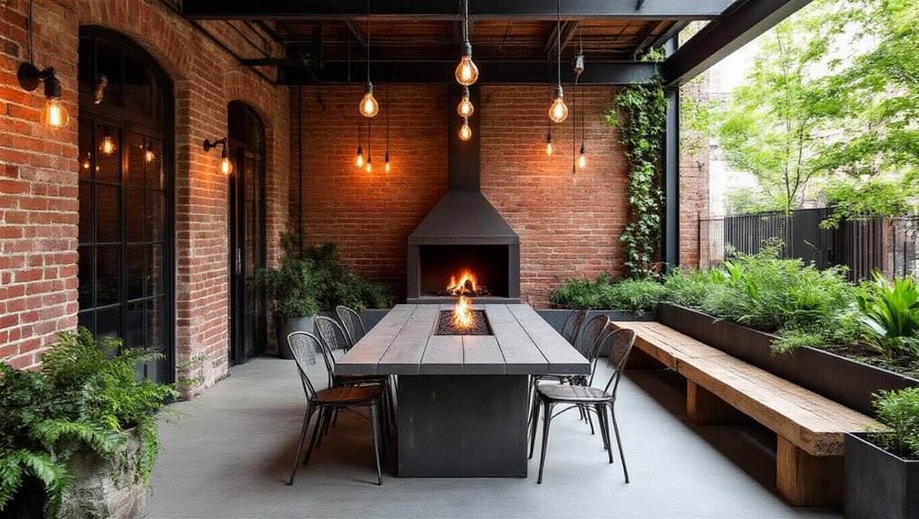 industrial chic patio design