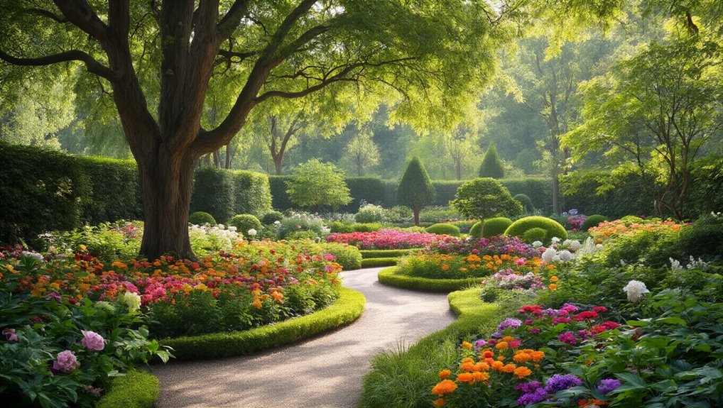 integrating trees into gardens