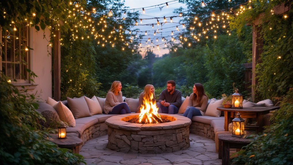 magical fire pit lighting