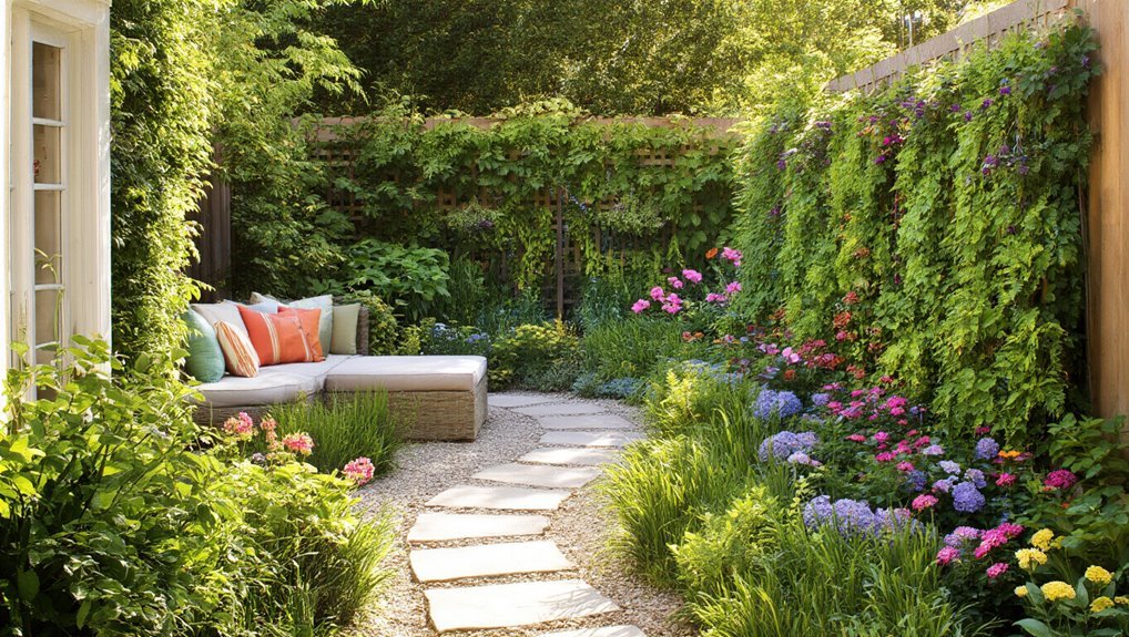 organized backyard pathways zones