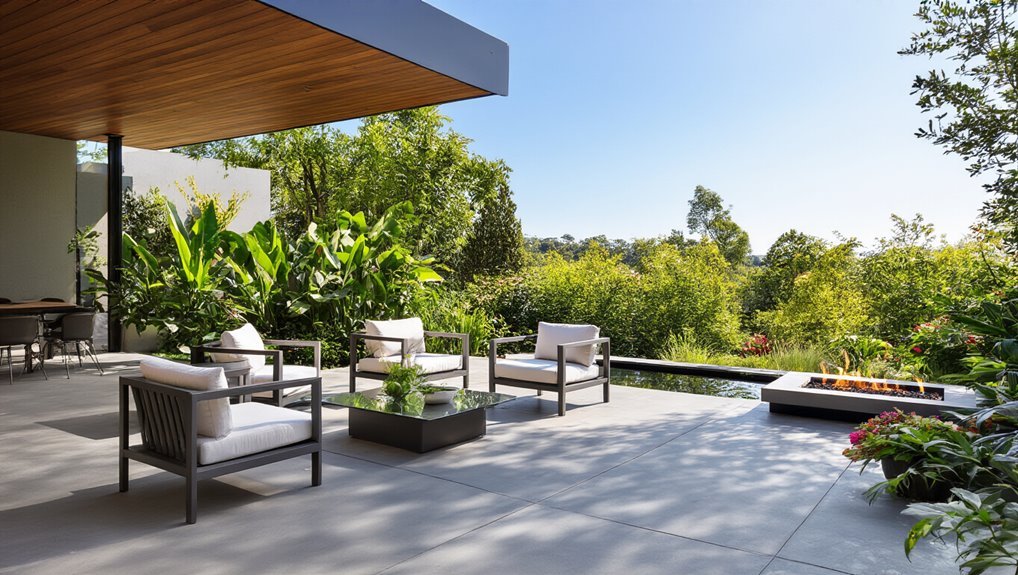 serene modern outdoor oasis