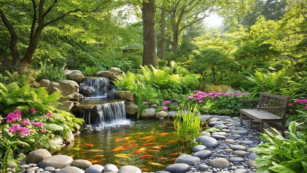 serene water features enhance landscapes